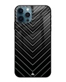 Shop V Pattern Glass Case For Iphone 12 Pro Max-Front