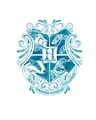 Shop Hogwarts Blue Logo Boyfriend T-Shirt (HPL)-Full