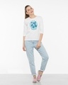 Shop Hogwarts Blue Logo Round Neck 3/4th Sleeve T-Shirt (HPL)-Design