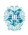 Shop Hogwarts Blue Logo Round Neck 3/4th Sleeve T-Shirt (HPL)-Full