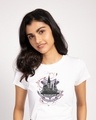Shop Hogwarts Lilac Half Sleeve T-Shirt (HPL)-Front