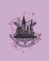Shop Hogwarts Lilac Round Neck 3/4th Sleeve T-Shirt (HPL)-Full
