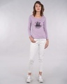 Shop Hogwarts Lilac Scoop Neck Full Sleeve T-Shirt (HPL)-Design