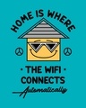 Shop Home Wifi Full Sleeve T-Shirt Tropical Blue