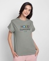 Shop Hope Feather Boyfriend T-Shirt Meteor Grey-Front