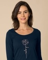 Shop Hope Flower Scoop Neck Full Sleeve T-Shirt-Front