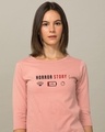 Shop Horror Story Round Neck 3/4th Sleeve T-Shirt-Front
