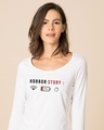 Shop Horror Story Scoop Neck Full Sleeve T-Shirt-Front