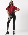 Shop Hot Mess Neon Boyfriend T-Shirt Cherry Red-Design
