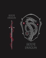 Shop Men's Black House Of The Dragon Kingdom Graphic Printed T-shirt