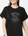 Shop HP Crest Boyfriend T-Shirt Black (HPL)-Front