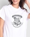 Shop HP Crest Boyfriend T-Shirt White (HPL)-Front