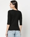 Shop HP Crest Round Neck 3/4 Sleeve T-Shirt Black (HPL)-Design