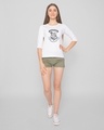 Shop HP Crest Round Neck 3/4 Sleeve T-Shirt White (HPL)-Full
