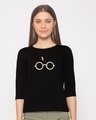 Shop Hp Glasses Round Neck 3/4th Sleeve T-Shirt-Front