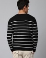 Shop Men's Black Striped Crop Sweatshirt-Full