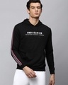 Shop Men's Black Undisclosed Typography Hoodie Sweatshirt-Front