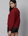 Shop Women's Maroon New York Typography Sweatshirt-Full