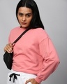 Shop Women's Pink Relaxed Fit Crop Sweatshirt