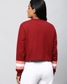 Shop Women's Red 75 Typography Crop Sweatshirt-Full