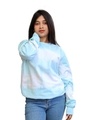 Shop Women's Blue Tie & Dye Loose Fit Sweatshirt-Design