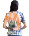 Shop Women's Orange Tie & Dye Loose Fit T-shirt-Full