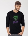 Shop Hulk Face Full Sleeve T-Shirt (AVL)-Front