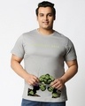 Shop Hulk Rage Half Sleeves Printed T-Shirt Plus Size (AVL)-Front