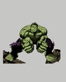 Shop Hulk Rage Half Sleeves Printed T-Shirt Plus Size (AVL)