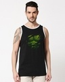 Shop HULK TORN (AVL) Round Neck Contrast Binding Vest-Front