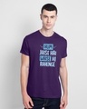 Shop Hum Jaise Hai Half Sleeve T-Shirt Parachute Purple-Front