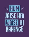 Shop Hum Jaise Hai Half Sleeve T-Shirt Parachute Purple-Full