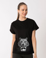 Shop Humanized Tuxedo Tiger Boyfriend T-Shirt-Front