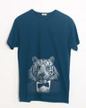 Shop Humanized Tuxedo Tiger Half Sleeve T-Shirt-Front