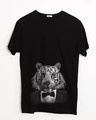 Shop Humanized Tuxedo Tiger Half Sleeve T-Shirt-Front