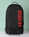 Shop Unisex Black Hustle Small Backpack-Front
