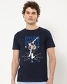 Shop Men's Blue Hyuga Negi Byakugan Graphic Printed T-shirt-Front