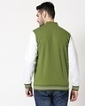 Shop Men's Green & White I am Danger Color Block Varsity Bomber Jacket-Design