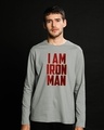 Shop I Am Iron Man Full Sleeve T-Shirt (AVL)-Front