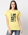 Shop I Am Lazy And I Love It Boyfriend T-shirt For Women's-Full