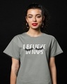 Shop I Believe In Naps Boyfriend T-Shirt