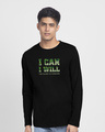 Shop I Can I Will Full Sleeve T-shirt For Men's-Front