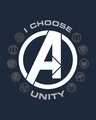 Shop I Choose Unity Half Sleeve T-Shirt (AVL) Navy Blue