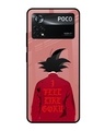 Shop I Feel Like Goku Premium Glass Case for Poco X4 Pro 5G(Shock Proof, Scratch Resistant)-Front