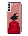 Shop I Feel Like Goku Premium Glass Case for Samsung Galaxy S22 5G (Shock Proof,Scratch Resistant)-Front