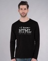 Shop I Know Html Full Sleeve T-Shirt-Front