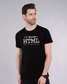 Shop I Know Html Half Sleeve T-Shirt-Front