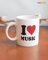 Shop I Love Music Printed Ceramic Coffee Mug (330ml, Single piece)-Front