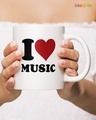 Shop I Love Music Printed Ceramic Coffee Mug (330ml, Single piece)-Design