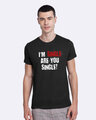 Shop I M Single Are You Single Half T-Shirt-Design